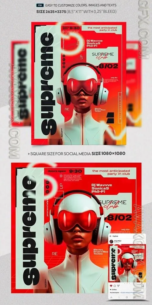 Supreme Night - Premium Flyer template (PSD)