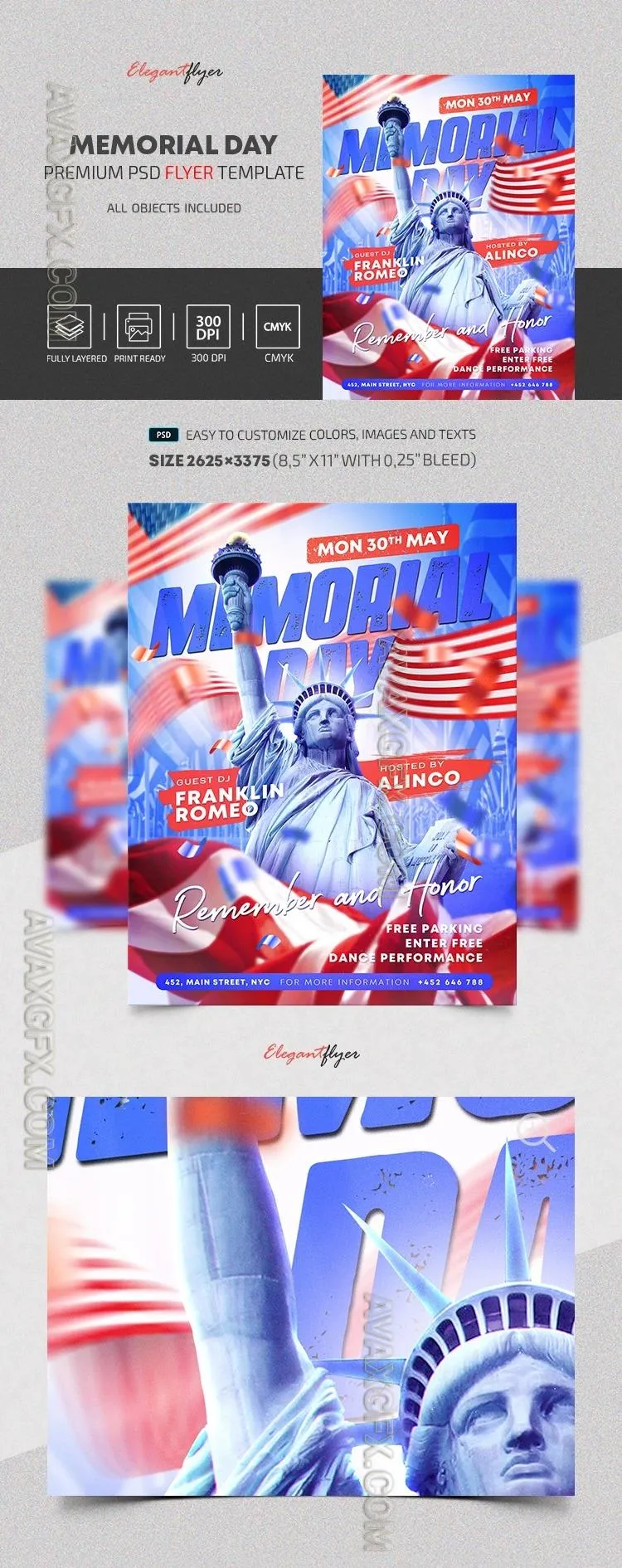 Memorial Day - Premium Flyer template (PSD)