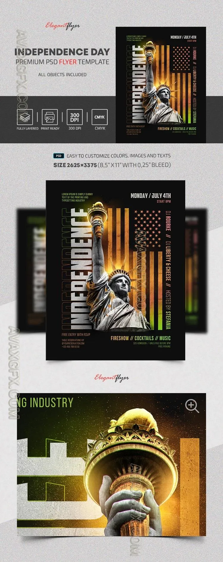 Independence Day Flyer - Premium Flyer template (PSD)