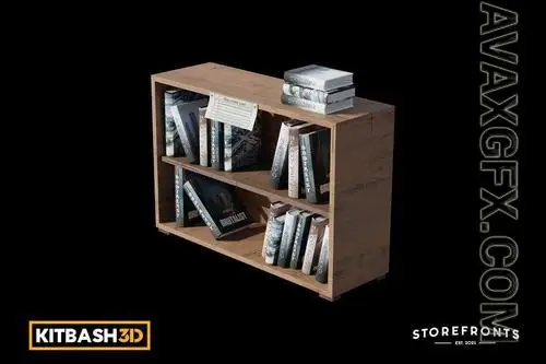 Kitbash: Storefronts - Wide Bookshelf WXAWZQV