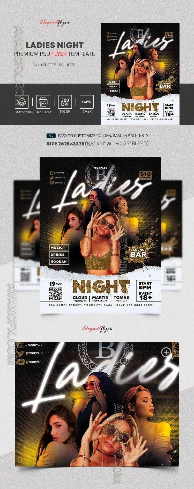 Ladies Night Flyer - Premium Flyer template (PSD)