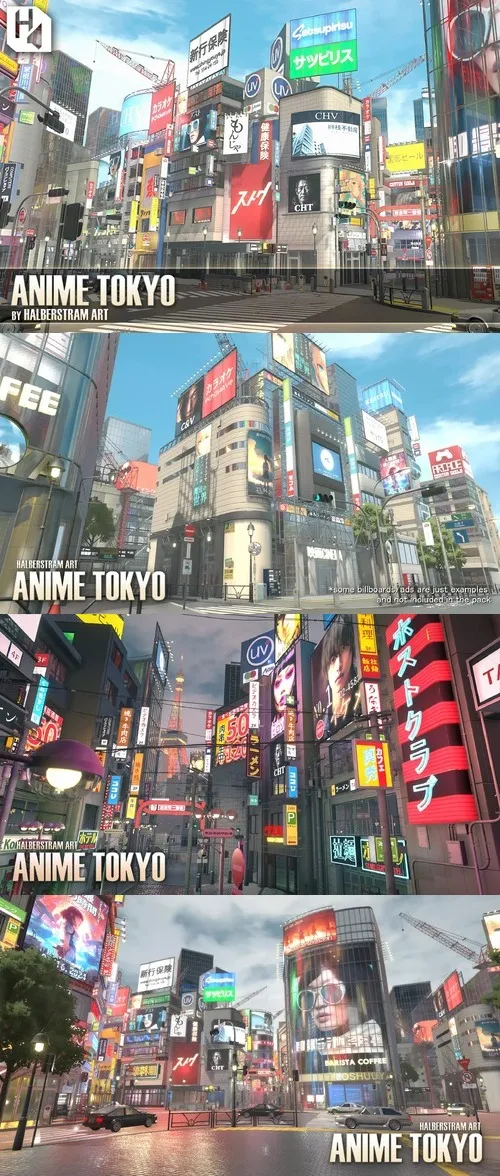 Unity 3D-Models Anime Tokyo (Japanese City) v1.0