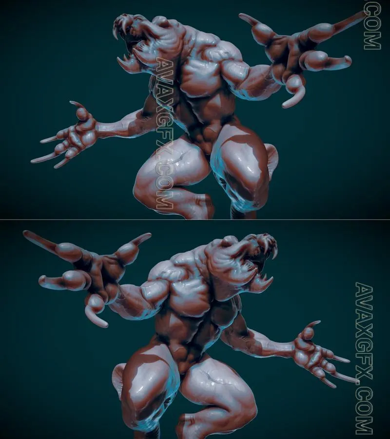 Humanoid Monster Hybrid - STL 3D Model
