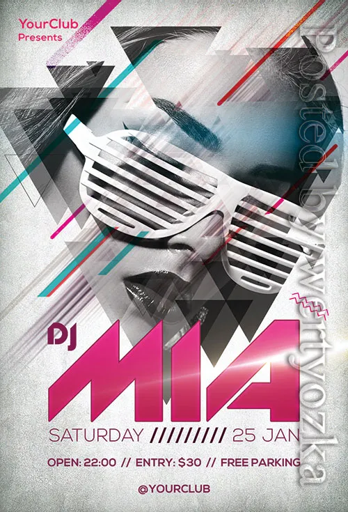 DJ Mia - Premium flyer psd template