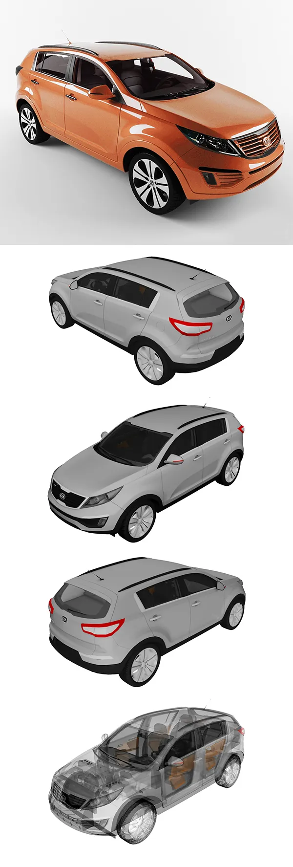 Kia Sportage 2012 3D Model