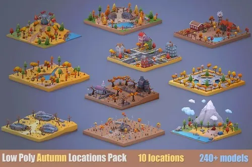 Unity 3D-Models Low Poly Autumn Locations Pack v1.0.0