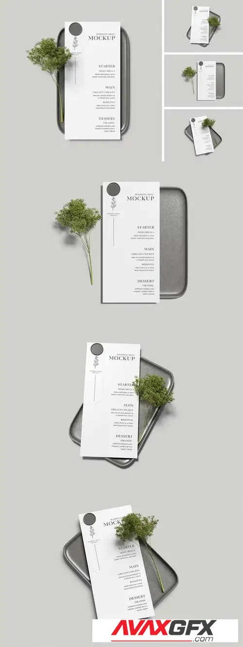 Wedding menu mockups D4SWYXT