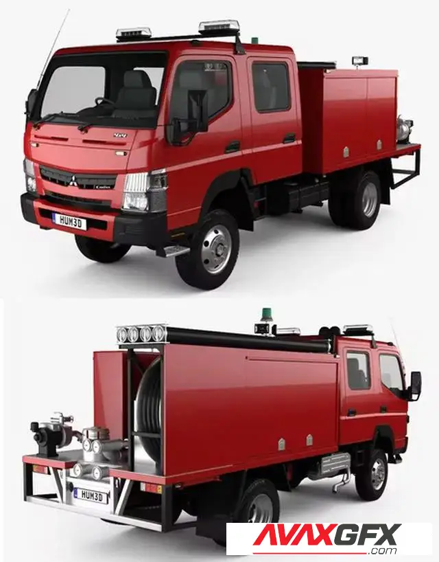 Mitsubishi Fuso Canter (FG) Wide Crew Cab Fire Truck 2016