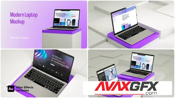 Modern Laptop Website Mockup 57861683