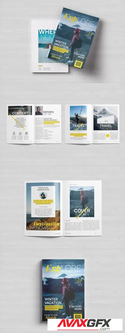 Travel Magazine Template VC6XGVN