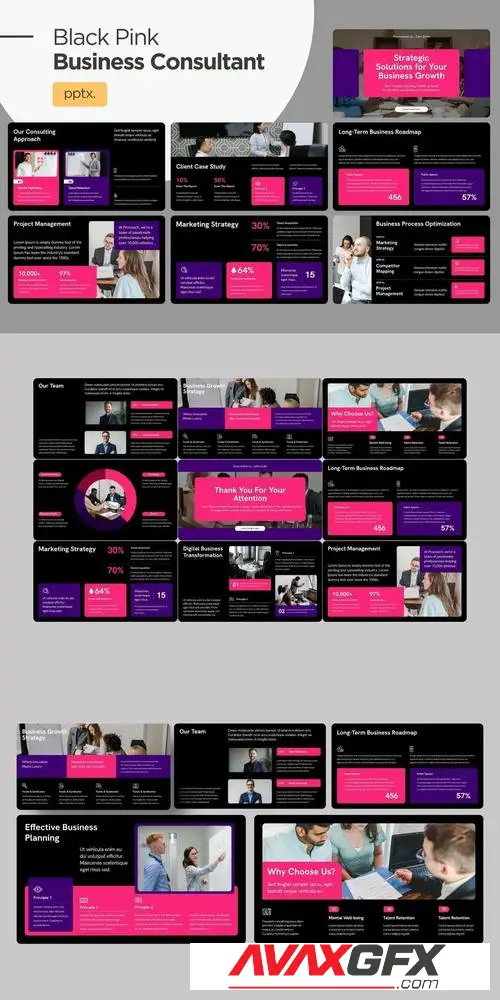 Black Pink Business Consultant 4W5R98M