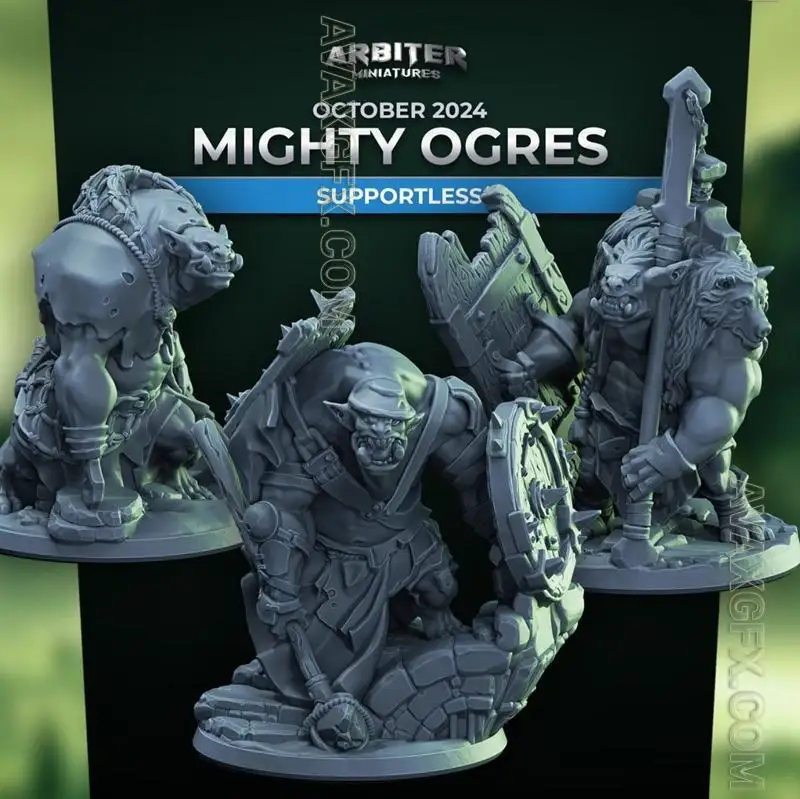 Arbiter Miniatures - Mighty Ogres October 2024 - STL 3D Model