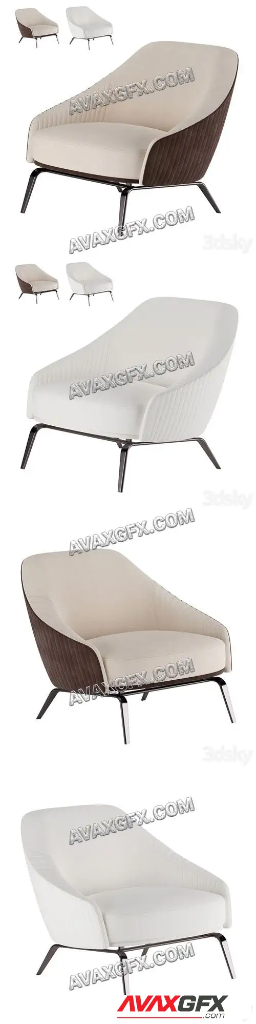 Whitney armchair by Longhi - 3D Model