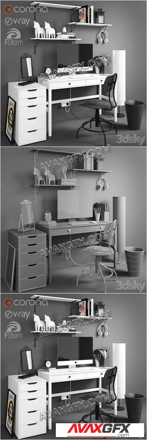 Workplace 003 - 3D Model