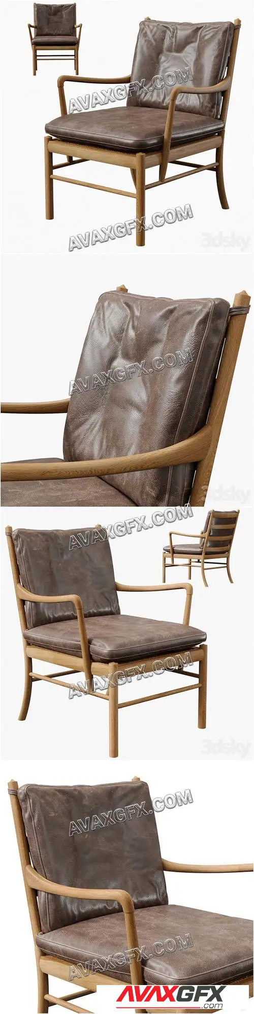 Schalling OLE WANSCHER COLONIAL ARMCHAIRS - 3D Model