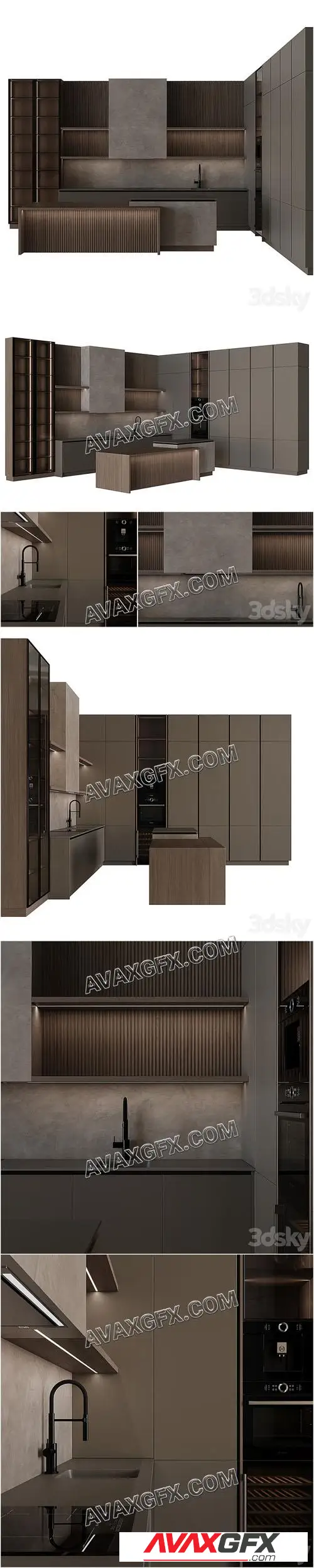 Modern style kitchen 53 - 3D Model