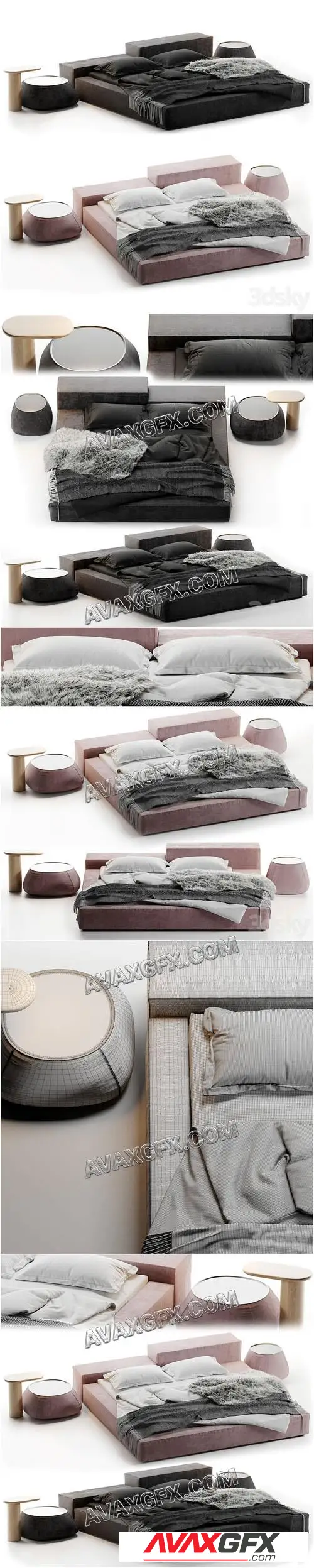 Extrasoft bed set - 3D Model