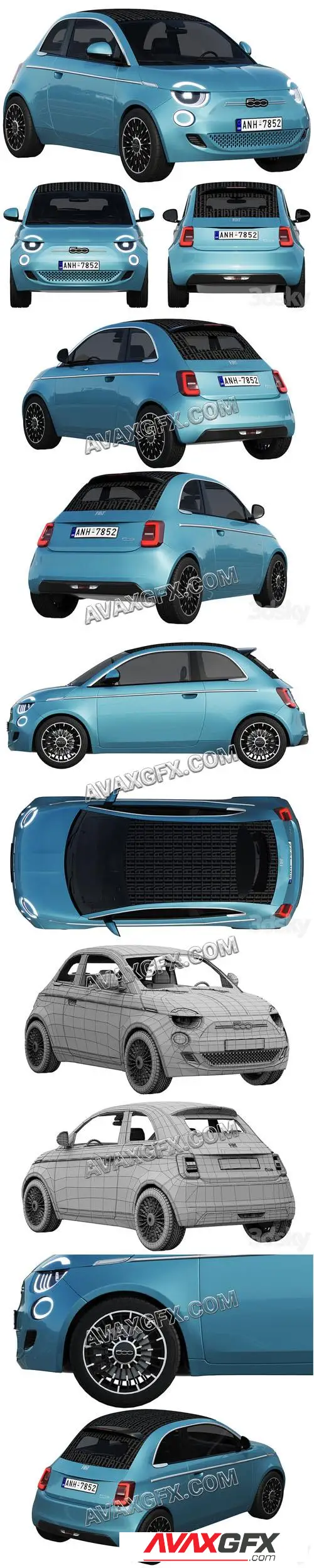 Fiat 500 La Prima 2021 - 3D Model