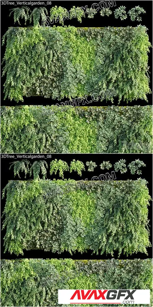 Vertical garden - Green wall 08 - 3D Model