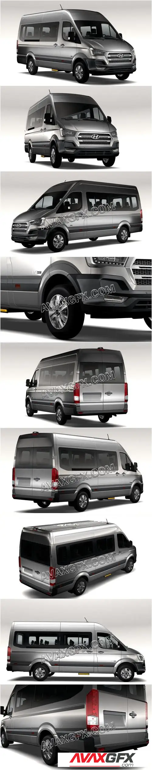 Hyundai H350 Passenger Van 2014 - 3D Model
