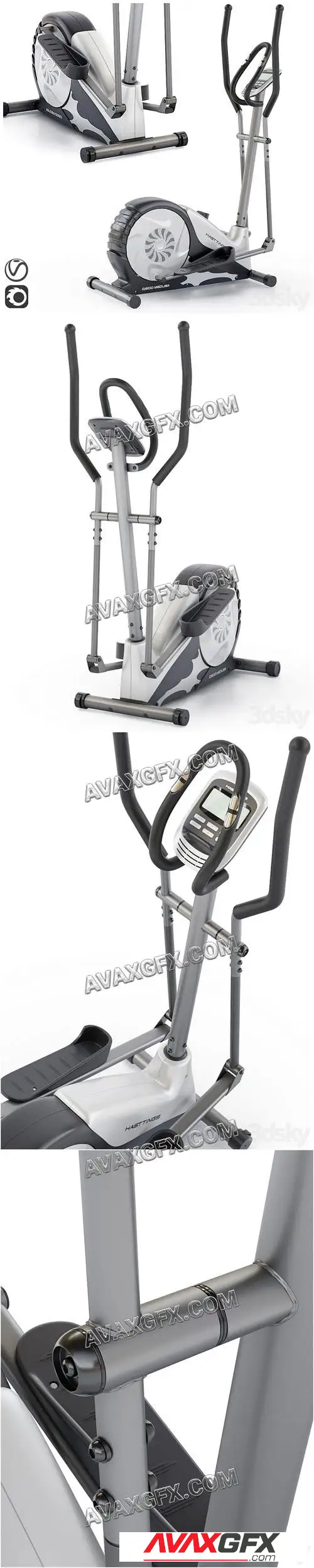 Elliptical trainer Hasttings Q600 MEDUSA. Ellipse - 3D Model