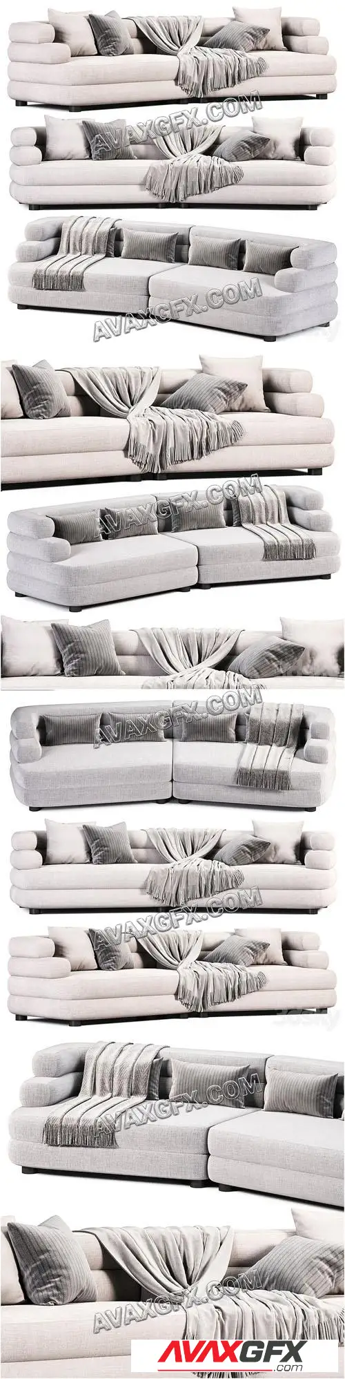 Eichholtz Sofa Malaga L - 3D Model