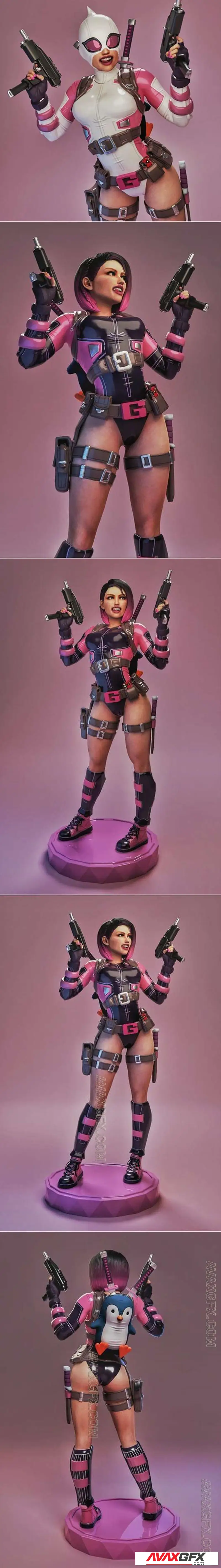 MCM3D - Gwenpool - STL 3D Model