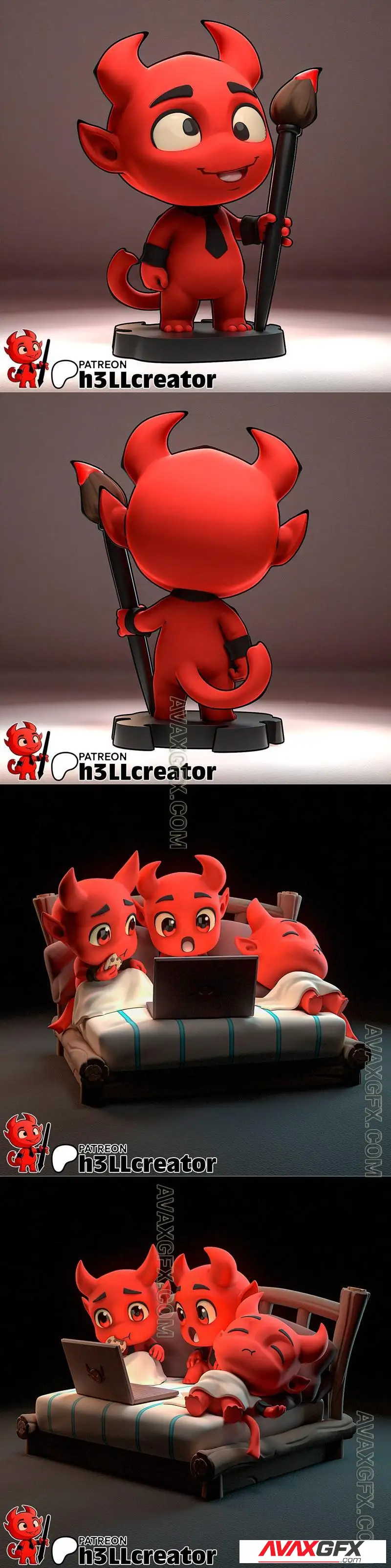 h3LL creator - Mascot and Diorama - STL 3D Model