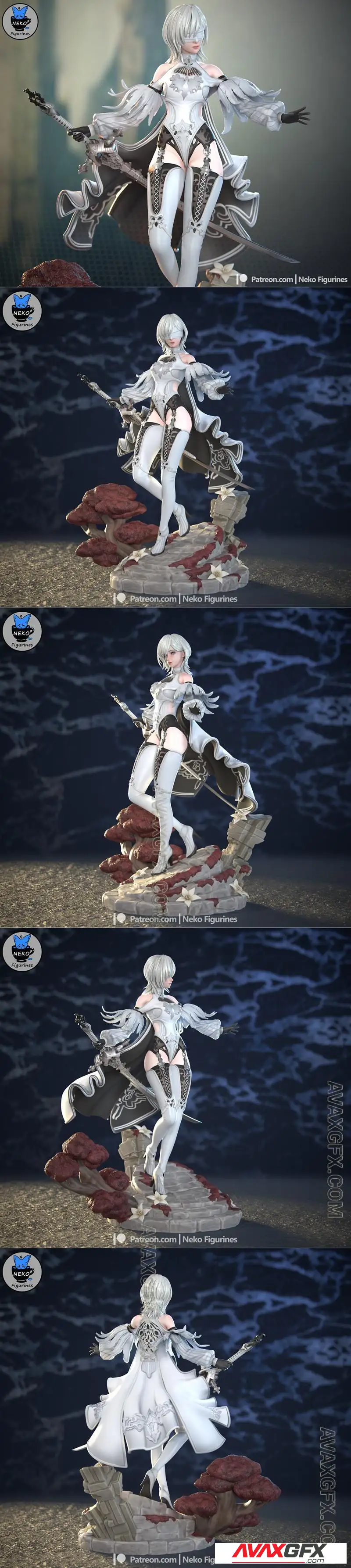 Neko Figurines - 10H Nier - STL 3D Model