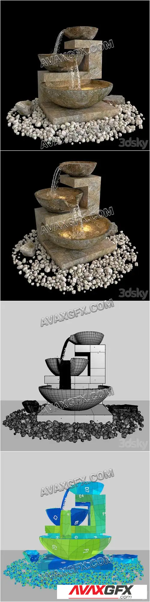 Fountain 01 - 3D Model