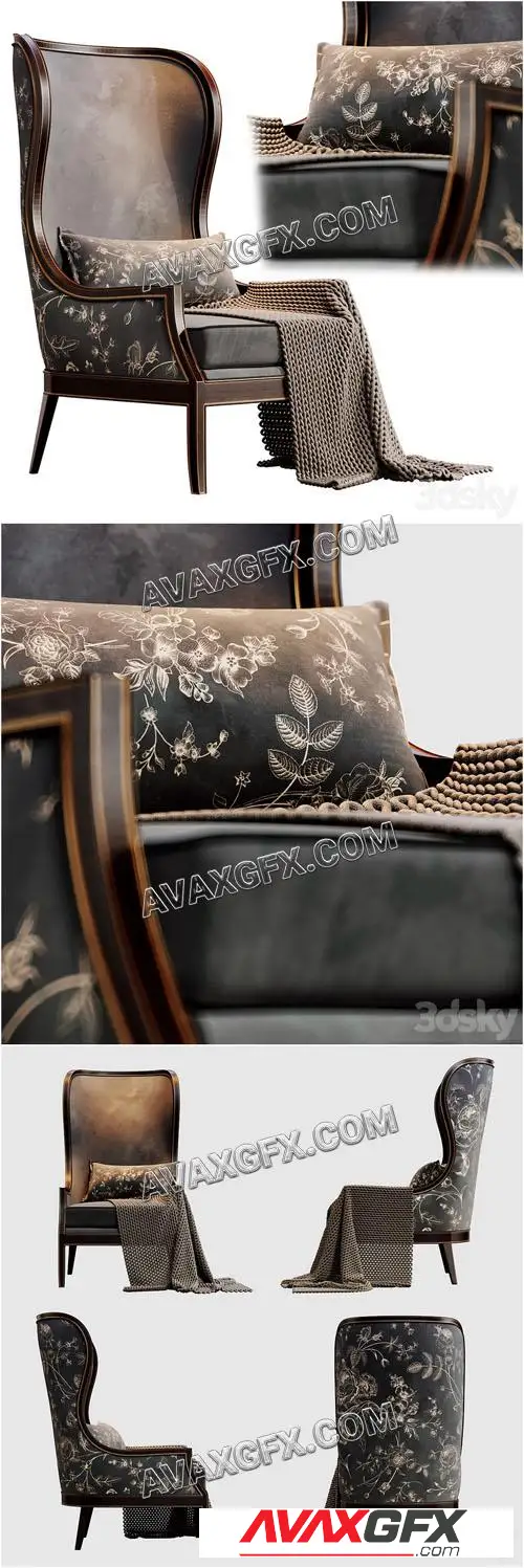 Beverly Colette Occasional ArmChair - 3D Model