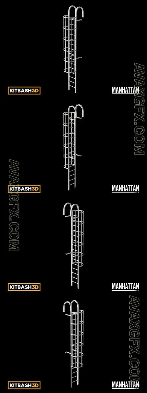 Kitbash: Manhattan - Ladder A 3D 5ZUENUY