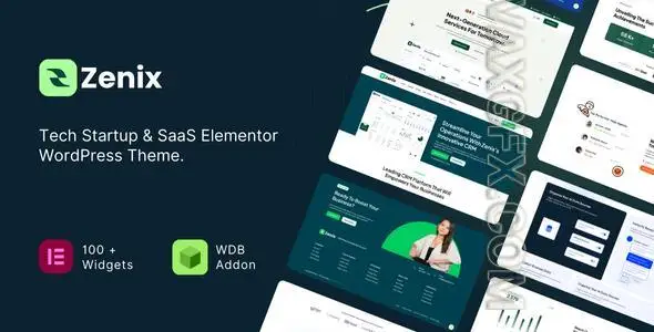 Zenix - Tech Startup & SaaS Elementor WordPress Theme 54850993