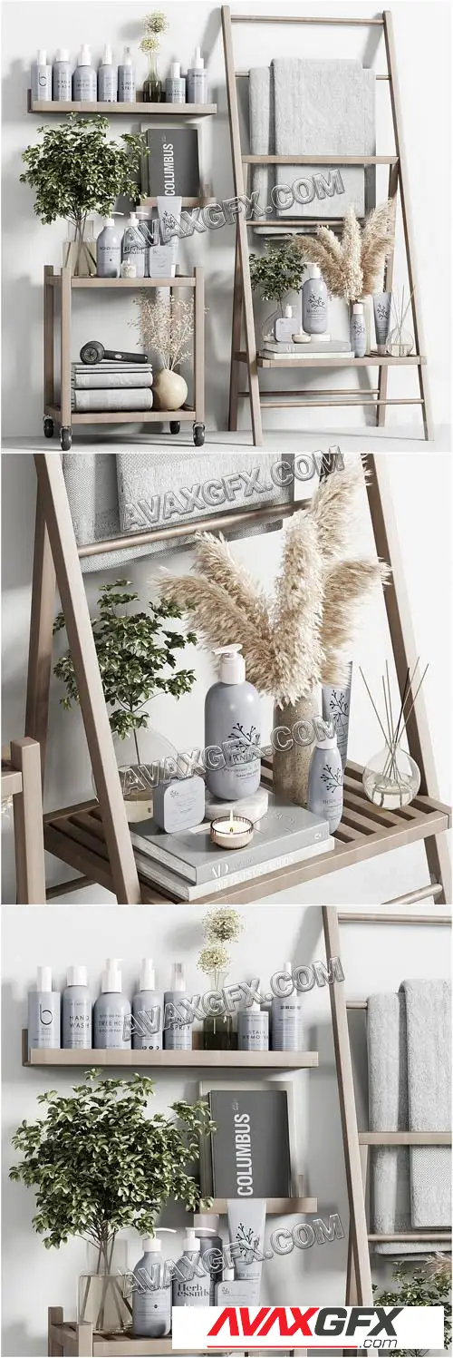 Bathroom accessories set 16 - 3D Model