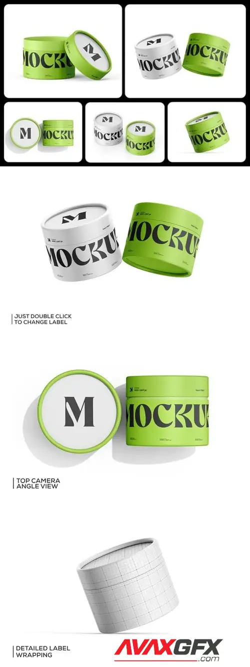 Paper Tube Packaging Mockup S9L27R6