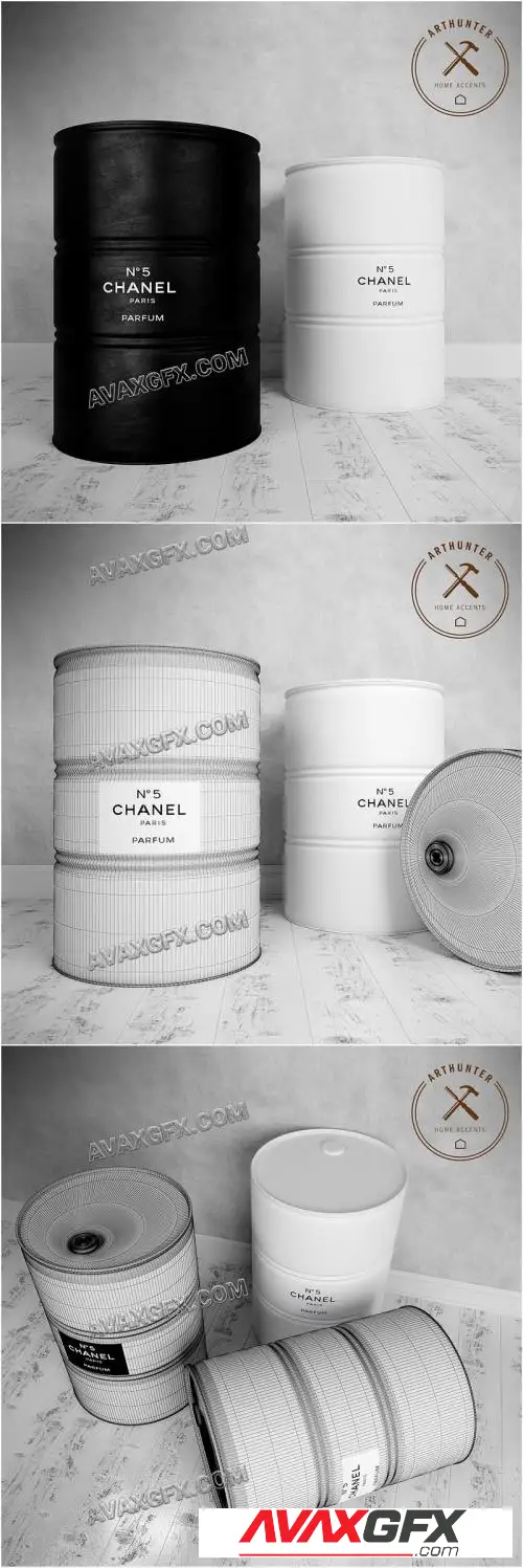 BARREL CHANEL - 3D Model