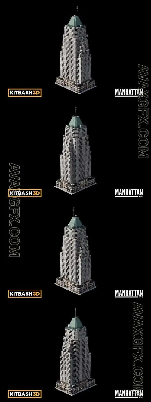 Kitbash: Manhattan - Residential Tower 3D MAZNP6J