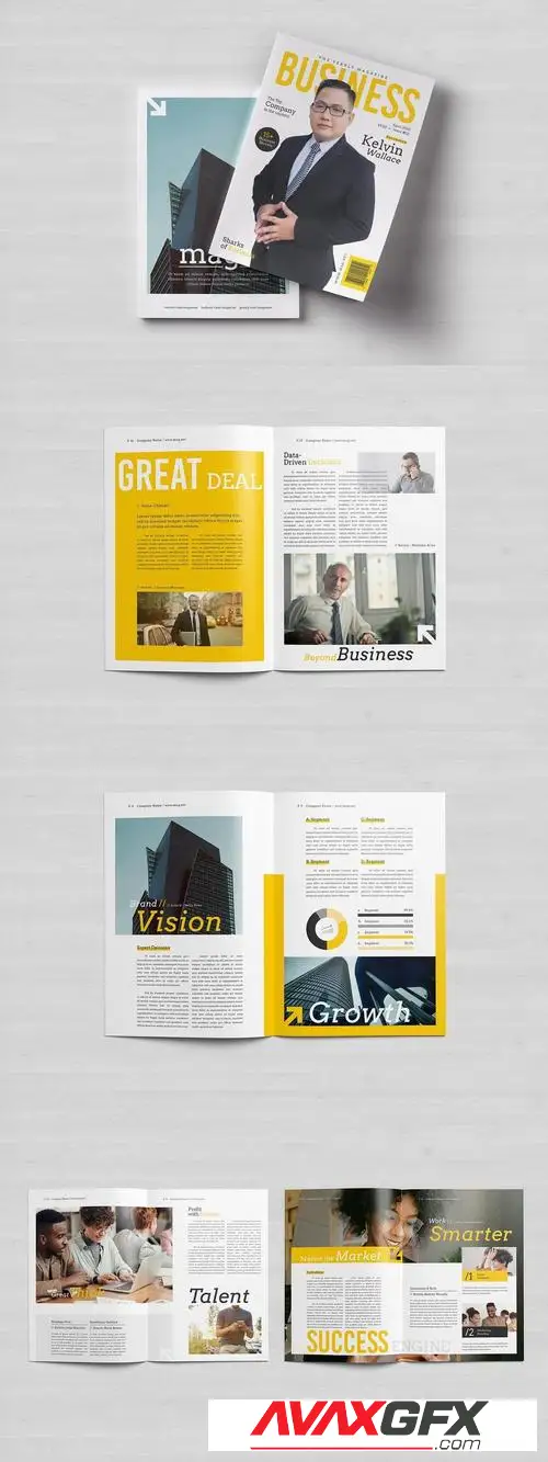 Business Magazine Template JRQKJJ8