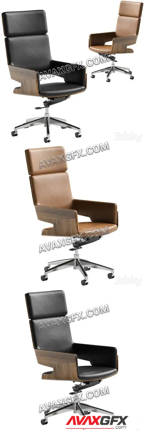 Contemporary Executive Chair - 3D Model