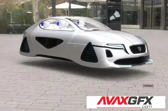 Affekta X-Fusion S2 BEST FUTURISTIC SCI-FI CYBER concept car Low-poly (PBR)