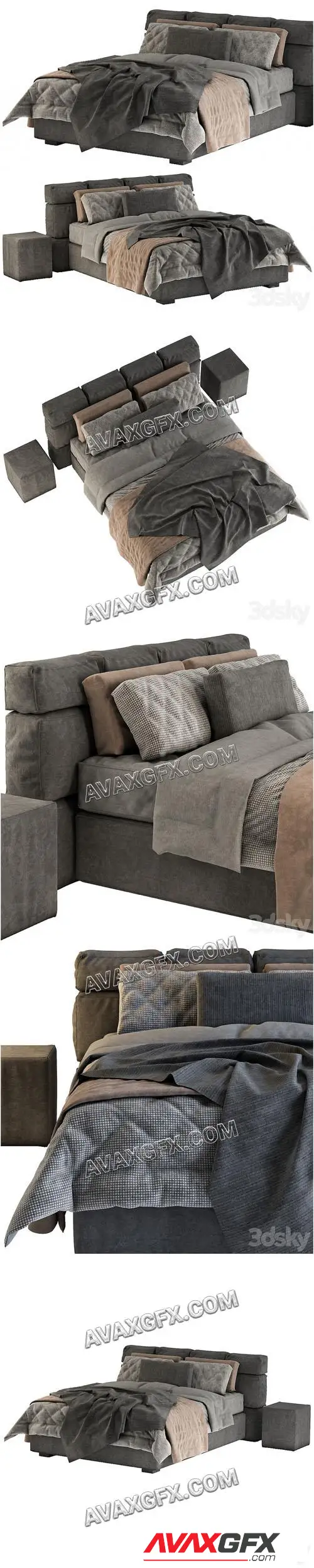 Boxspring Vera Cruz Bed - 3D Model