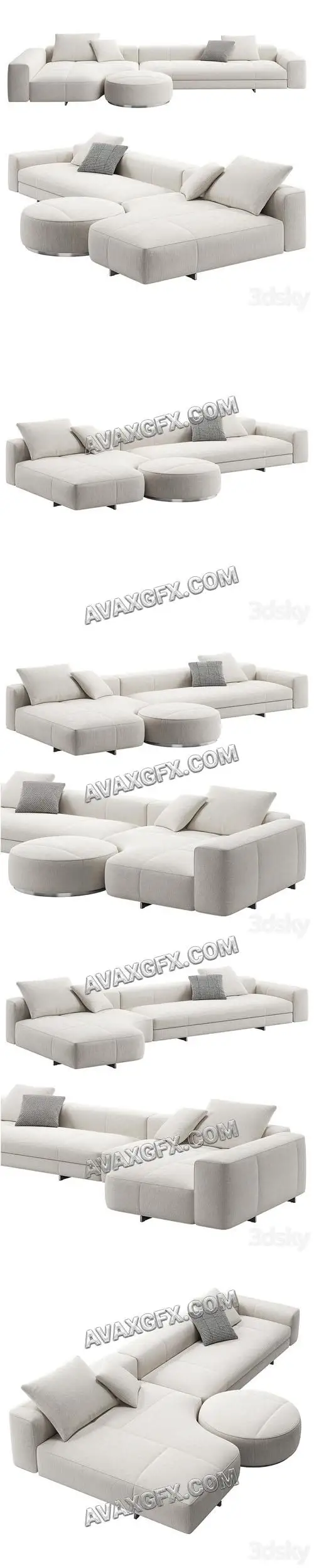 Yves Sofa 06 by Minotti - 3D Model