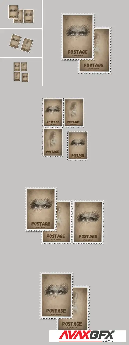 Postage stamp Mockup PBB37SM