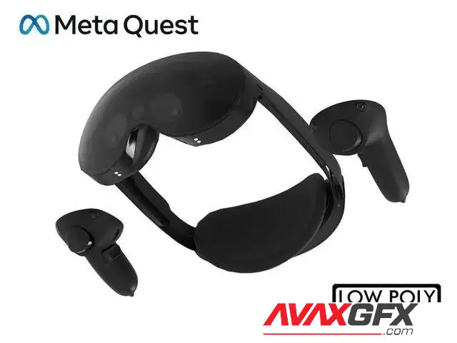 VR QUEST PRO LOW POLY - 3D-Model