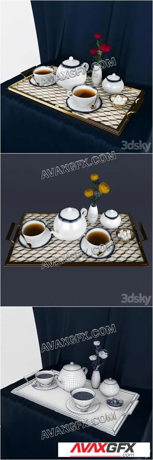 Tea service - 3D Model