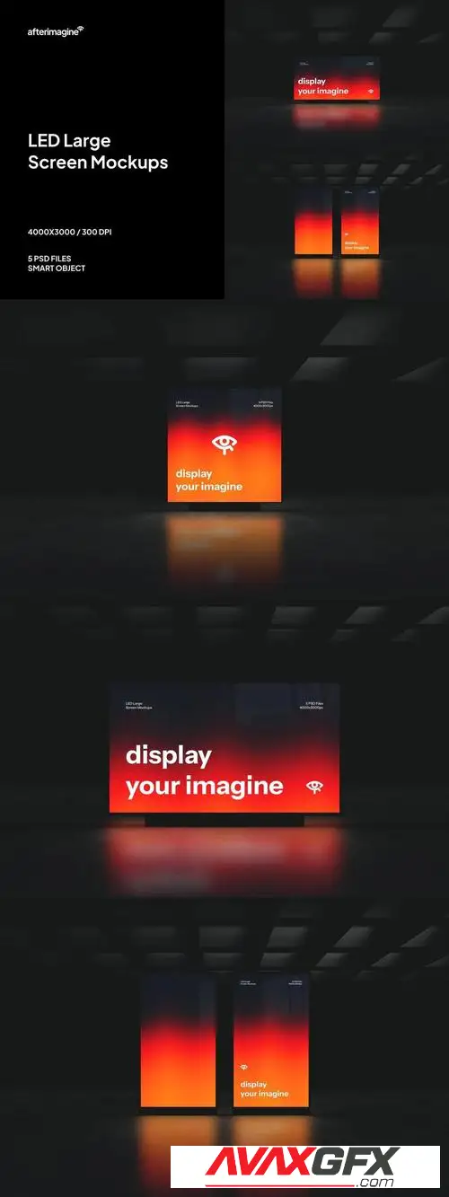 LED Large Screen Mockups X3BD9GT