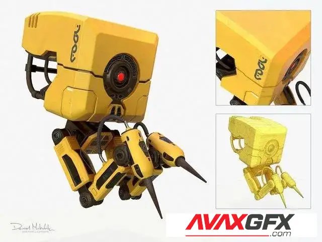 Robot Welder Low-poly (PBR)