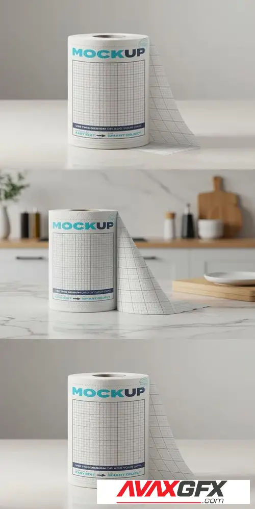 Towel Paper Roll Mockups K2CC9G3