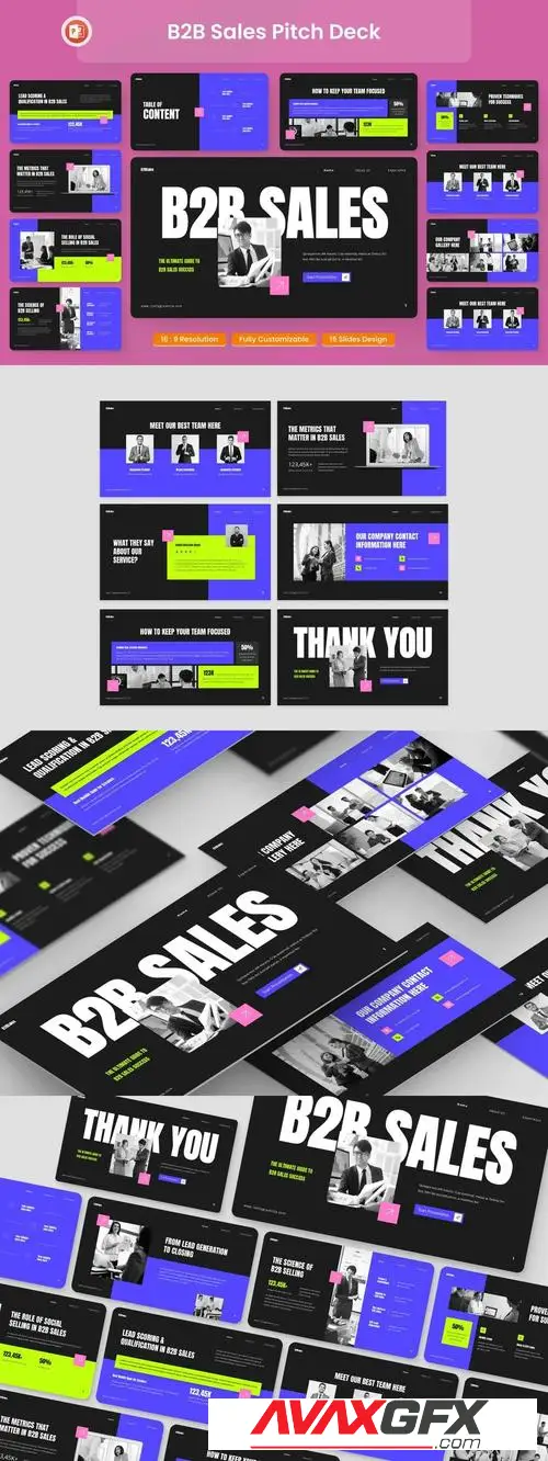 B2B Sales Pitch Deck Presentation 7TG83RF