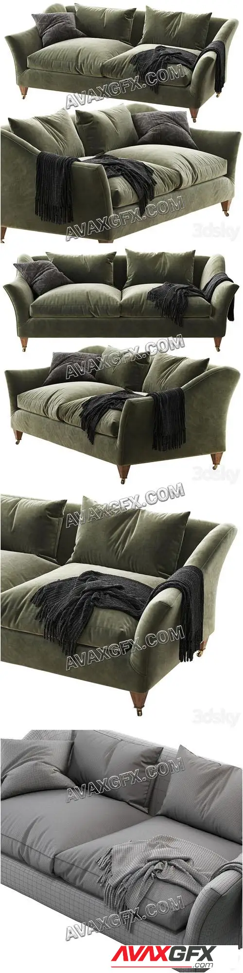 DRAWING ROOM SOFA BY ROSE UNIACKE - 3D Model